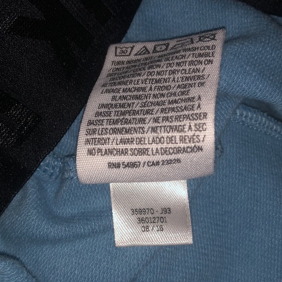 NWOT VS PINK Campus Joggers Light Blue, Black & White SZ S - Picture 7 of 7